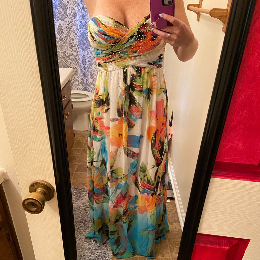 Floral evening gown